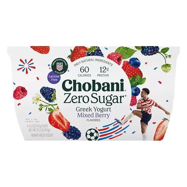 Zero Sugar Nonfat Mixed Berry Flavored Greek Yogurt