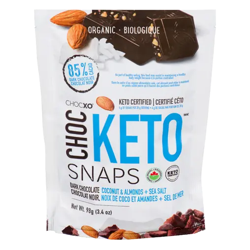 ChocXO Choc Keto Organic Chocolate Bar Coconut Almond Sea Salt 98 g