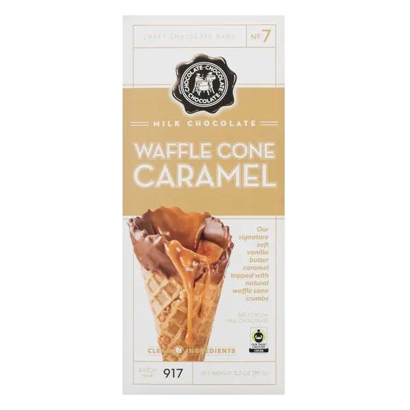 Chocolate Chocolate Chocolate Milk Chocolate Waffle Cone Caramel Bar