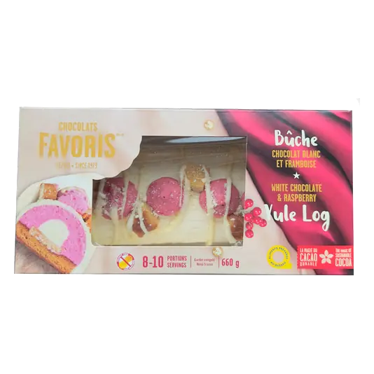 Yule Log White Chocolate & Raspberry 660 g (frozen)