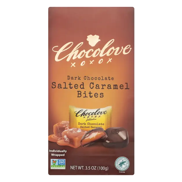 Dark Chocolate Salted Caramel Filled Candy