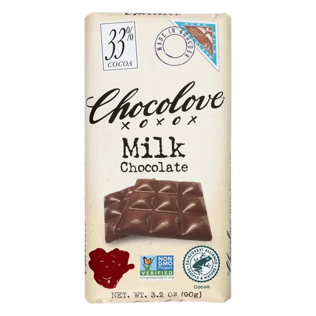Milk Chocolate Candy Bar 33% Cocoa