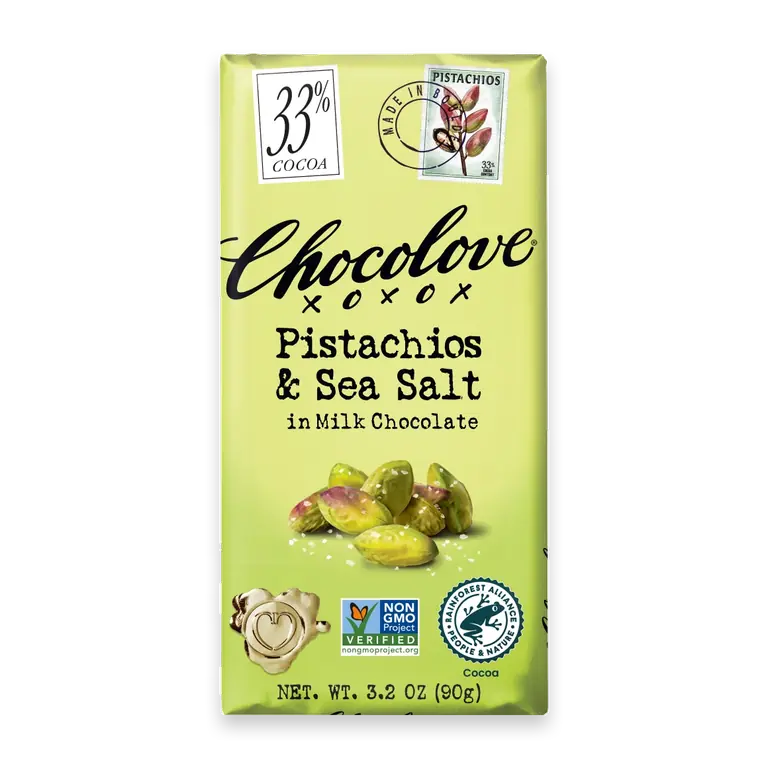 Pistachios & Sea Salt in Milk Chocolate