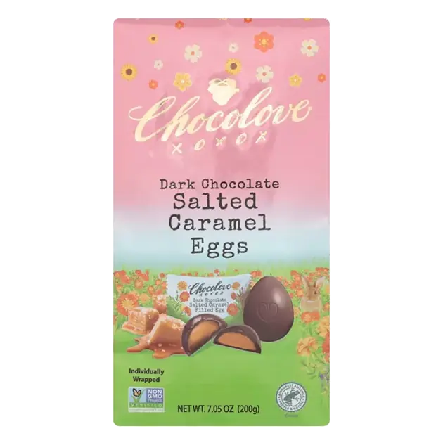 Salted Caramel Dark Chocolate Eggs