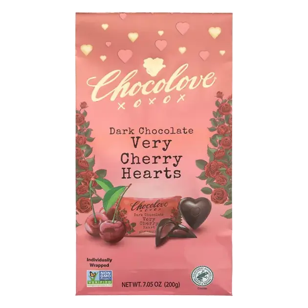 Very Cherry Dark Chocolate Hearts