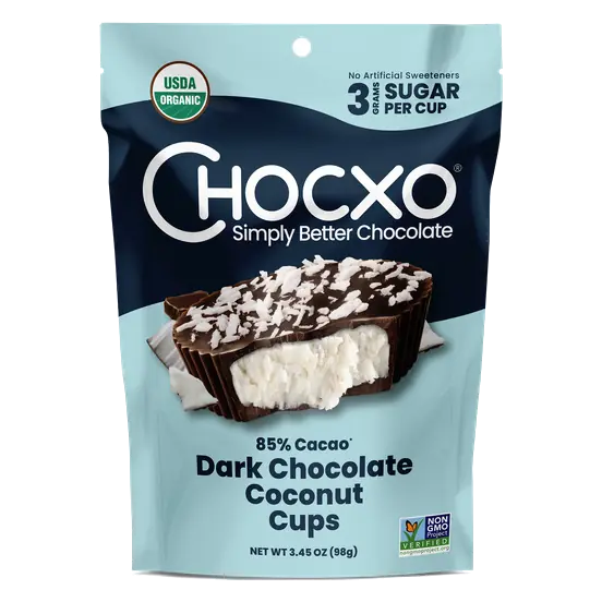 Dark Chocolate Coconut 85% Cacao Cups