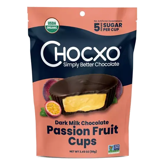 Dark Milk Chocolate Passion Fruit Cups