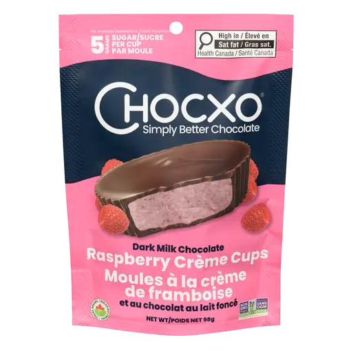 Dark Milk Chocolate Raspberry Crème Cups 98 g