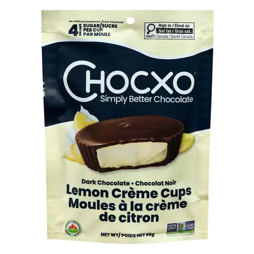 Organic Dark Chocolate Lemon Crème Cups 98 g
