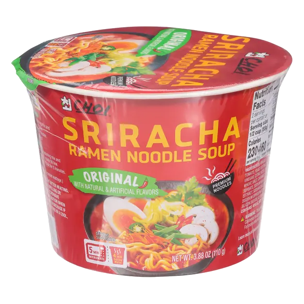 Original Flavored Sriracha Ramen Noodle Soup Cup