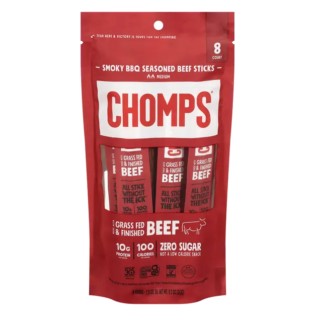Medium Smoky BBQ Seasoned Beef Meat Sticks - 8 ct