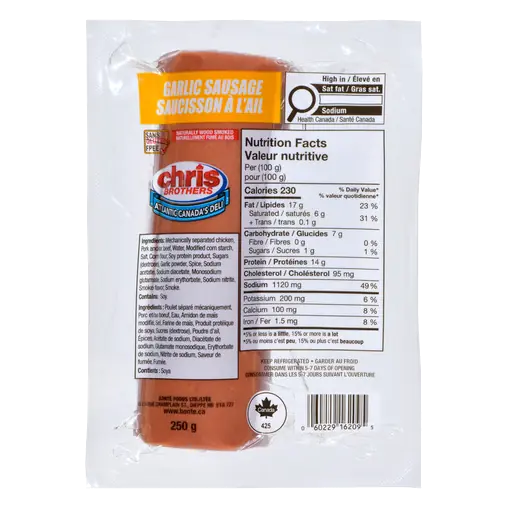 Sausage Garlic 250 g
