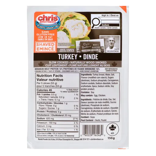 Gluten-Free Shaved Turkey Breast Sliced Meat 150 g
