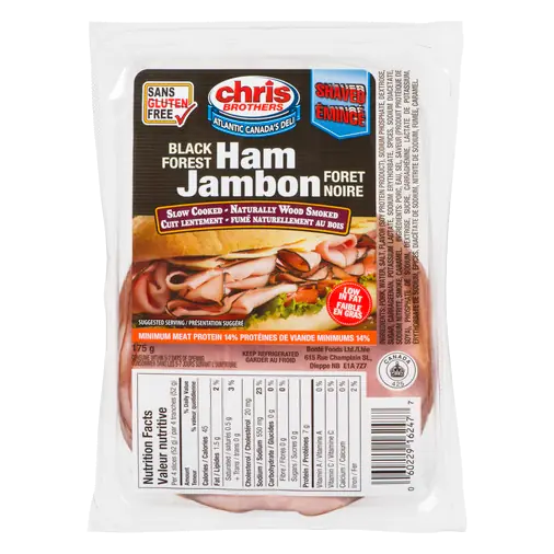 Shaved Black Forest Ham Sliced Meat 175 g