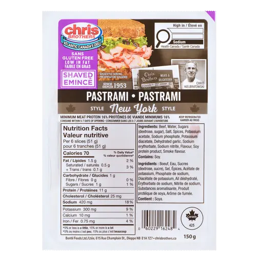Shaved Pastrami Sliced Meat 150 g