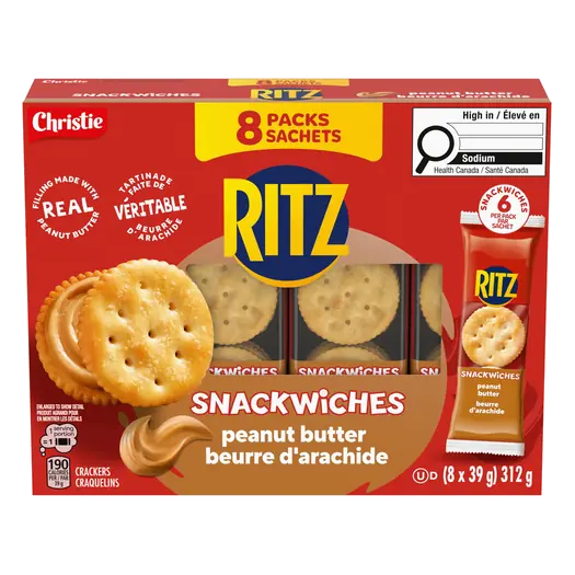 Ritz Crackers Snackwiches Peanut Butter 8 x 39 g