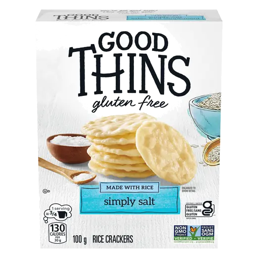 Gluten-Free Good Thins Rice Crackers Simply Salt 100 g