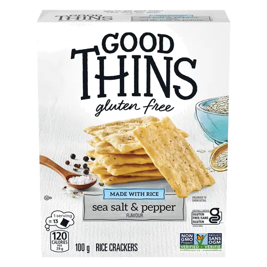 Gluten-Free Rice Crackers Sea Salt & Pepper 100 g