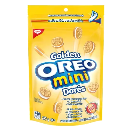 Oreo Mini Sandwich Cookies Golden 225 g