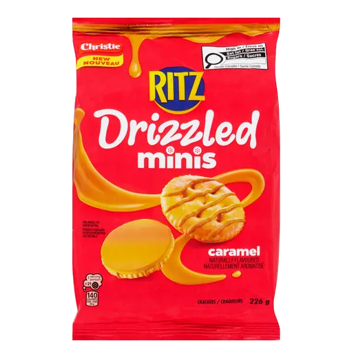 Ritz Crackers Drizzled Minis Caramel 226 g