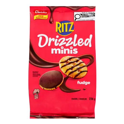 Ritz Crackers Drizzled Minis Fudge 226 g
