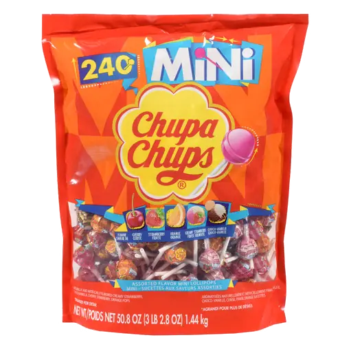 Mini Assorted Flavor Lollipops 240 EA