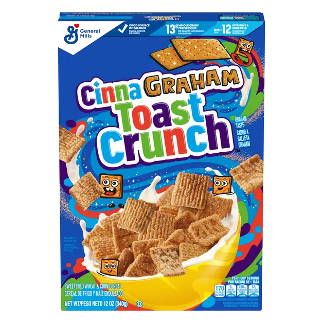 CinnaGraham Toast Crunch Sweetened Wheat & Corn Cereal