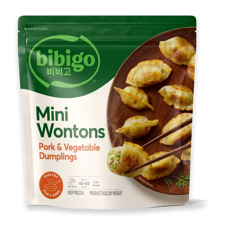 Bibigo Frozen Mini Wontons Pork & Vegetable Dumplings