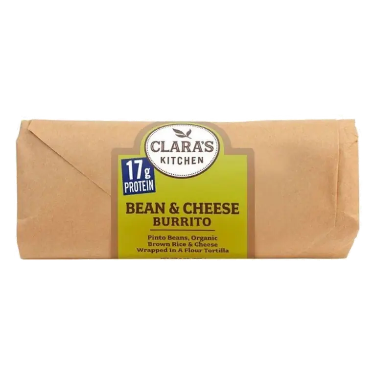Clara's Kitchen Bean & Cheese Burrito, 8oz