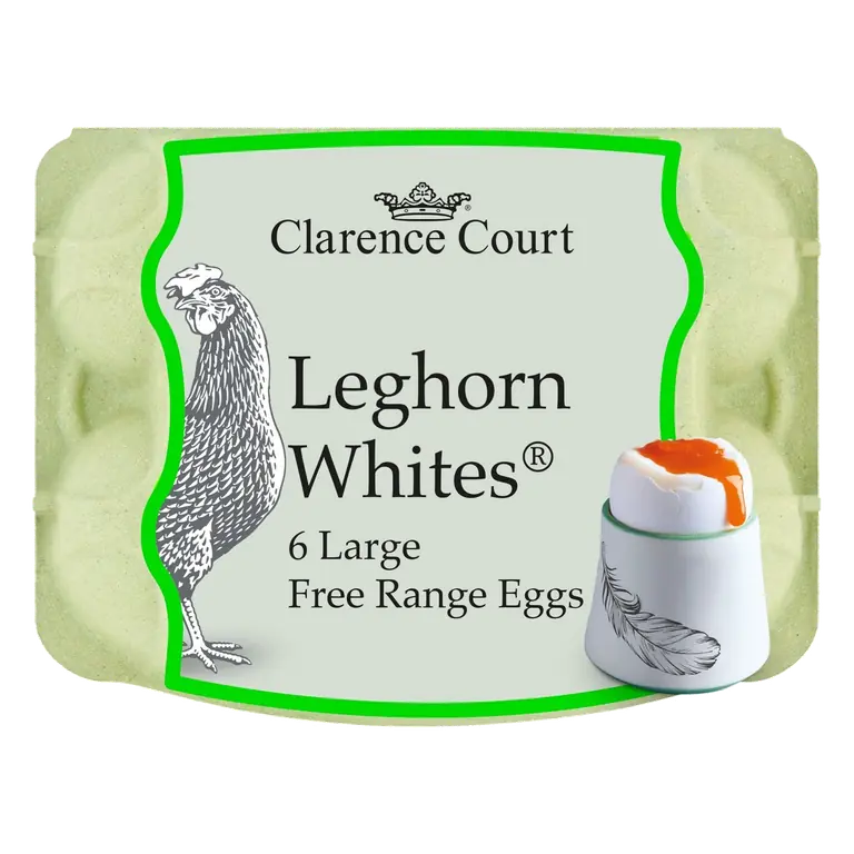 Leghorn Whites Large Free Range Eggs 6 Pack