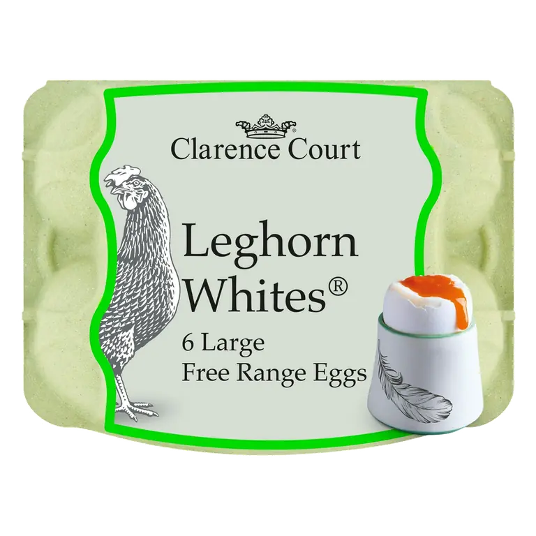 Traditional Leghorn Whites Large Free Range Eggs x6