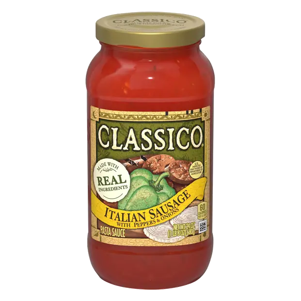 Italian Sausage Pasta Sauce with Peppers & Onions