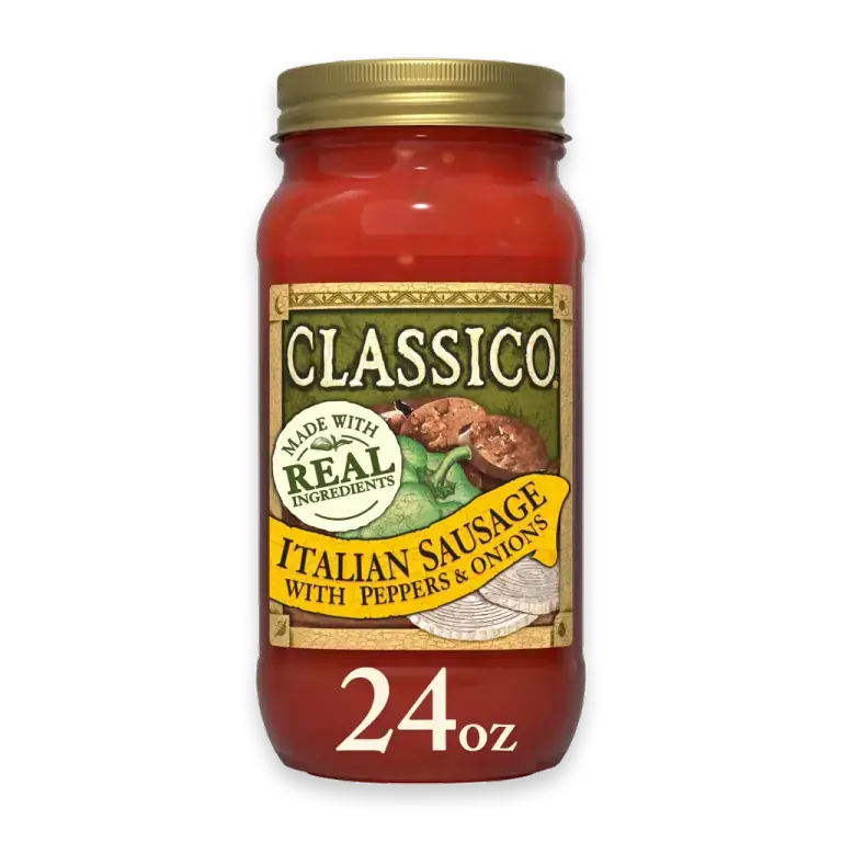 Italian Sausage Spaghetti Pasta Sauce with Peppers & Onions