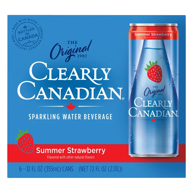 Summer Strawberry Sparkling Water Beverage - 6 pk
