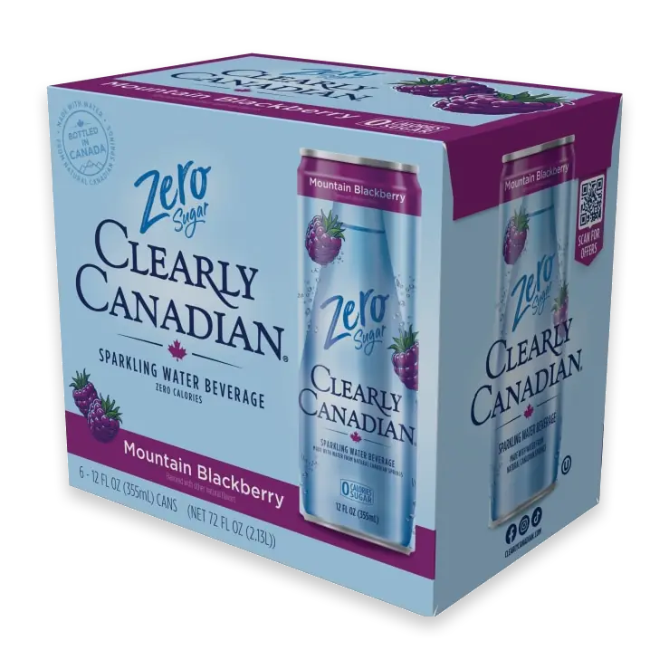 Zero Sugar Mountain Blackberry Sparkling Water Cans