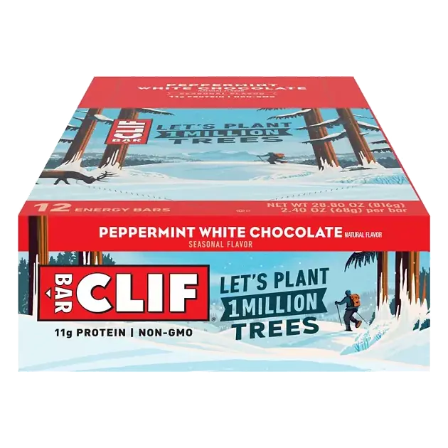 Energy Bars, Peppermint White Chocolate, Seasonal Flavor