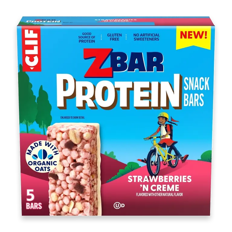 Zbar Protein Strawberries 'N Creme Crispy Snack Bars