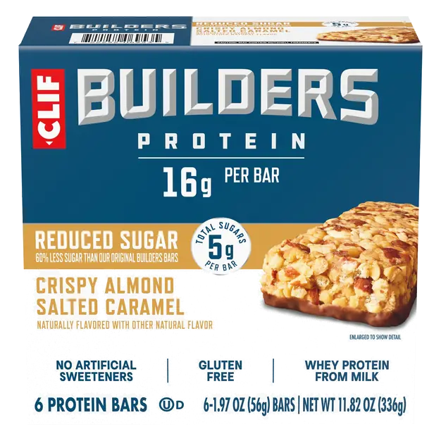 Builders Reduced Sugar Almond Salted Caramel Protein Bars - 6 ct
