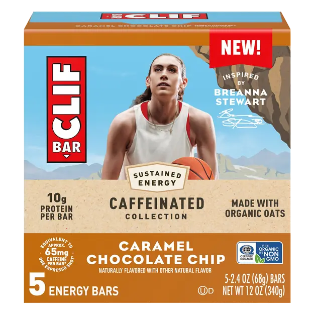 Caffeinated Caramel Chocolate Chip Protein Energy Bars - 5 ct