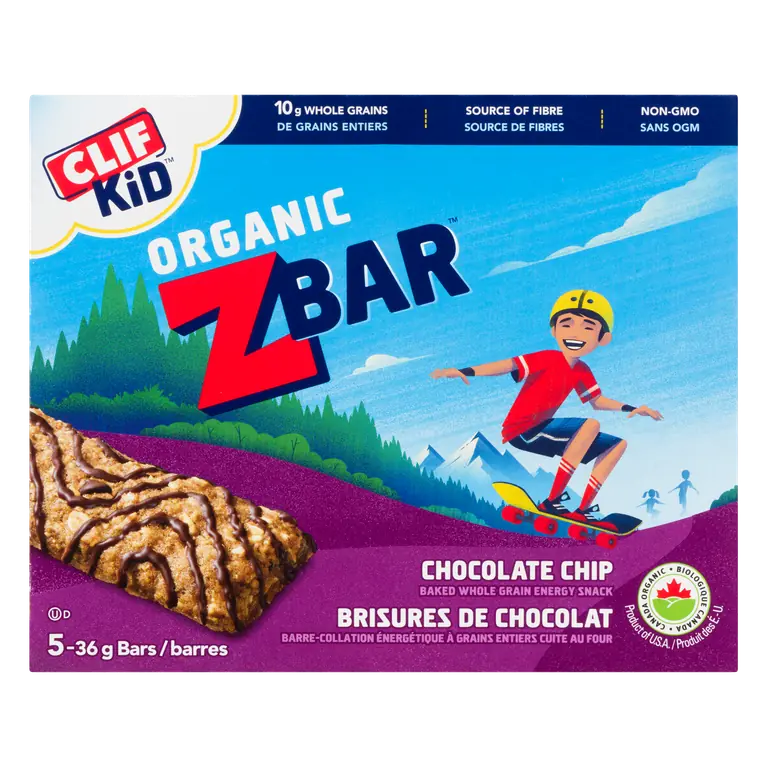 Kid Organic Z Bars Chocolate Chip 5 x 36 g