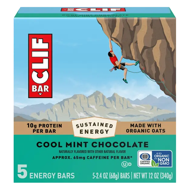 Cool Mint Chocolate Protein Energy Bars with Caffeine - 5 ct