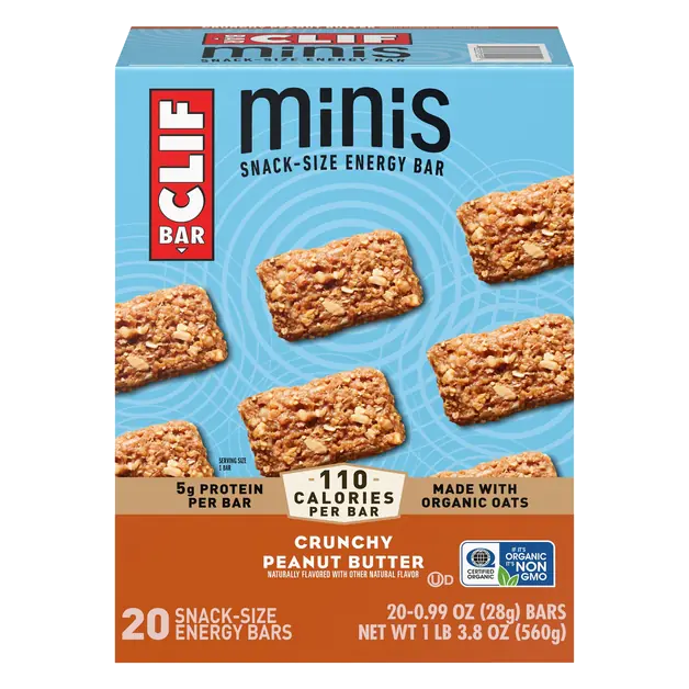 Minis Crunchy Peanut Butter Snack Size Energy Bars - 20 ct
