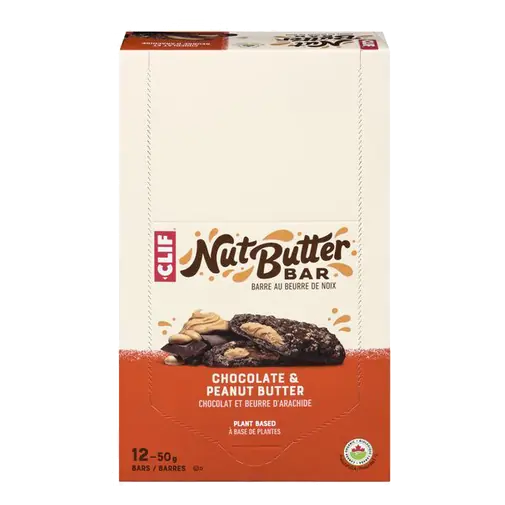 Organic Energy Bar Nut Butter Filled Chocolate Peanut Butter 12 x 50 g