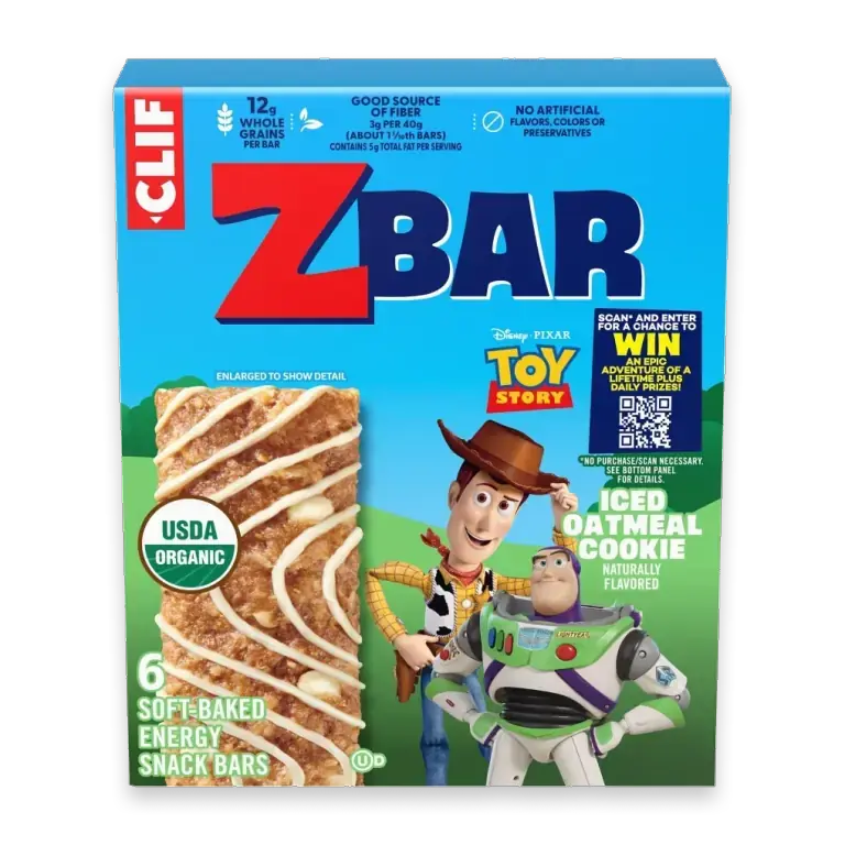 Zbar Iced Oatmeal Cookie Organic Soft-Baked Energy Snack Granola Bars