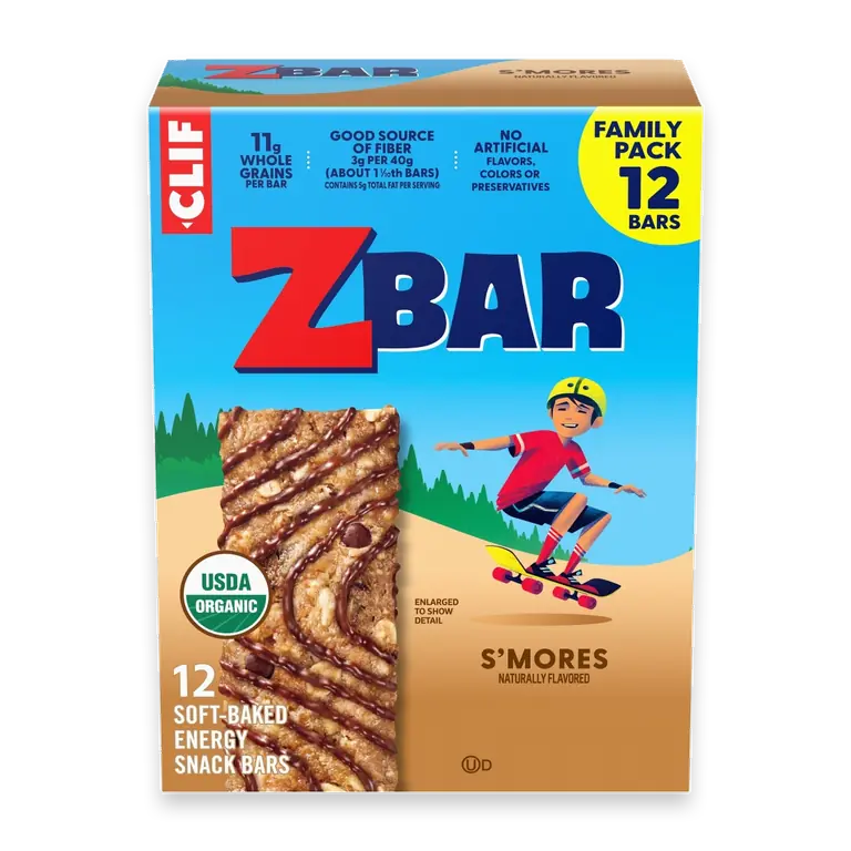 Zbar S'mores Flavor Soft-Baked Energy Snack Granola Bars
