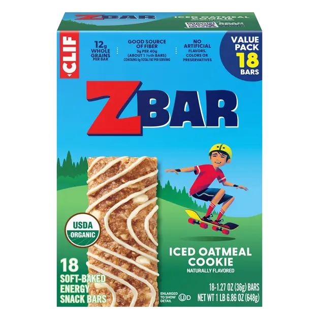CLIF KID Zbar Organic Iced Oatmeal Cookie Snack Bars - 18 ct
