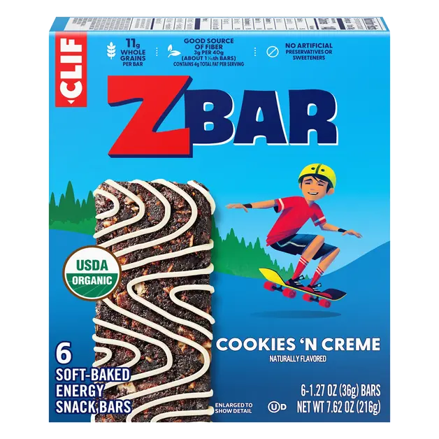 Organic Cookies 'N Creme Soft Baked Energy Snack Bars - 6 ct