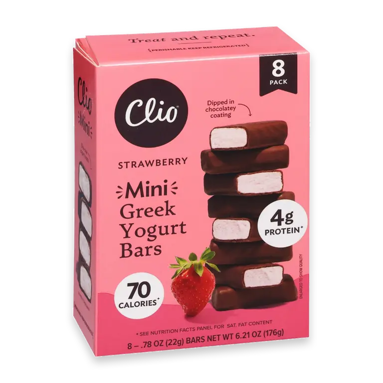 Dark Chocolate Covered Greek Yogurt Minis - Strawberry