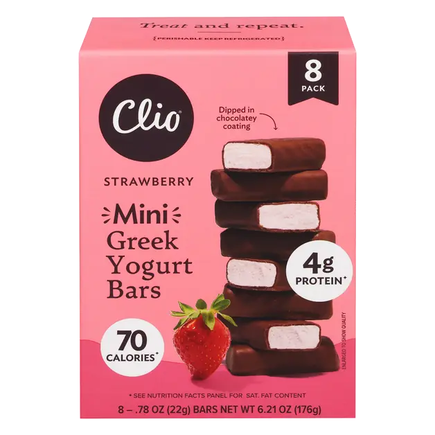 Mini Strawberry Greek Yogurt Bars - 8 ct Refrigerated