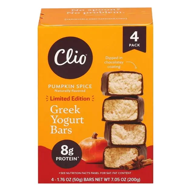 Yogurt Bars, Greek, Pumpkin Spice, 4 Pack